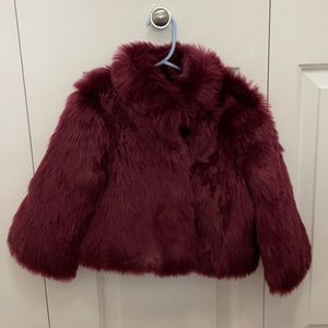Girls Janie & Jack faux fur jacket size 5-6